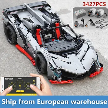 

DHL 3427PCS APP remote control car Motorized Tehnic Super Roadster Racing Car Model Building Block Kids DIY Toys Christmas Gifts