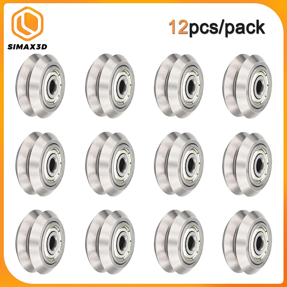 6/12pcs 3d Printer Openbuilds Vtype Stainless Steel Wheel 625zz