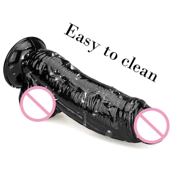 Huge Black Dildos Thick Giant Realistic Dildo Sucker Penis Dick Sex Toys For Women G Spot Stimulate Erotic Sex Products Sex Shop 4