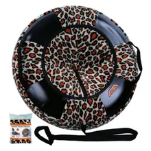 Сноутьюб V76 «Меховой леопард» с сиденьем, 95см