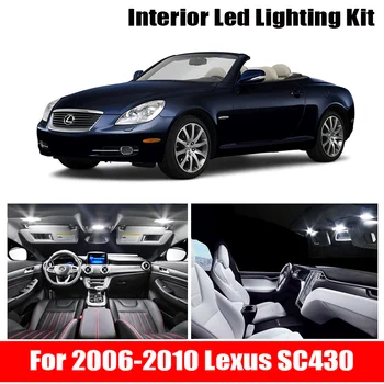 

7x Canbus Error Free LED Interior Light Kit Package for 2006-2010 Lexus SC430 Car Accessories Map Dome Trunk License Light