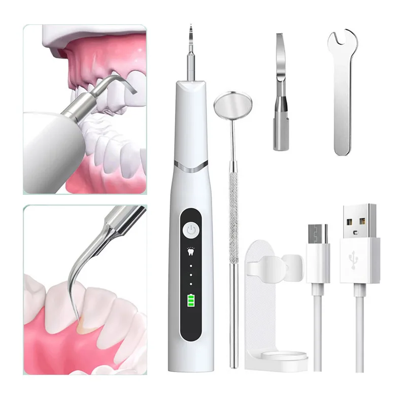 Ultrasonic Teeth Stain Remover USB Rechargeable Teeth Scaler 3 Working