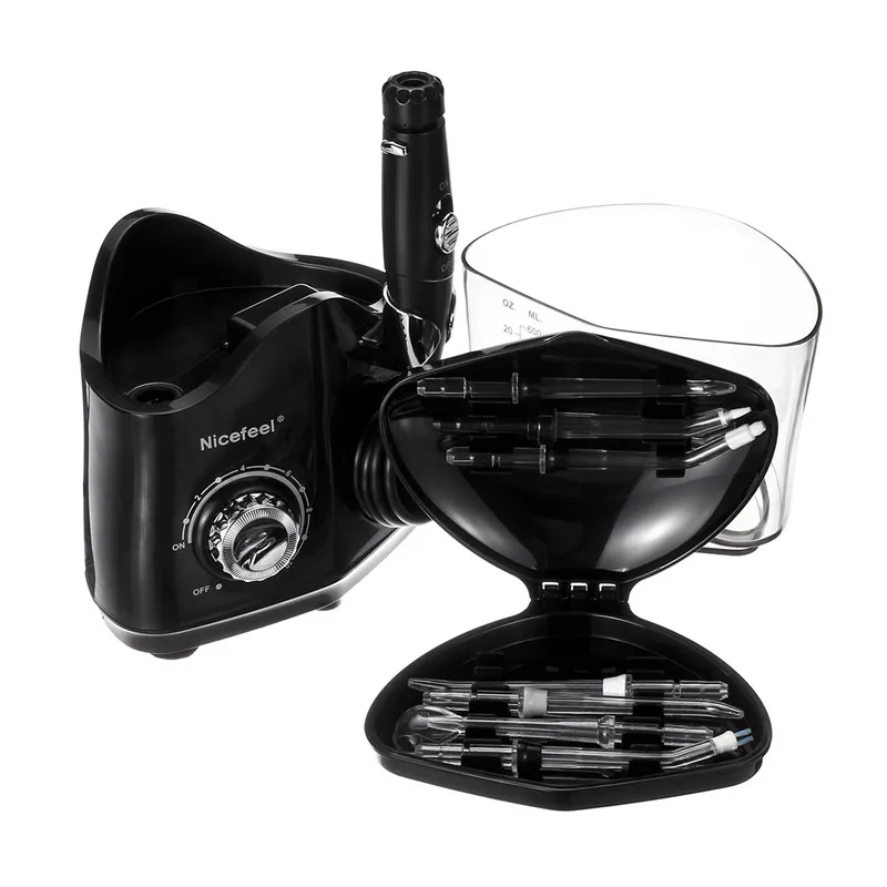 Nicefeel  Eletric  Irrigator  ޽ Flosser ġ Ʈ ġ Ŭ ̵ Ʈ 600ml  ũ & 7 