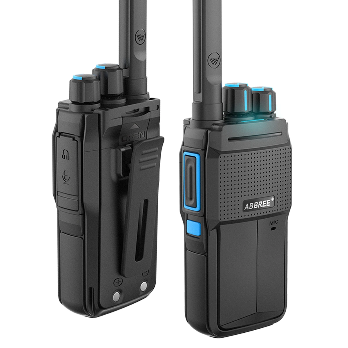 ABBREE AR-F2 мини иди и болтай Walkie Talkie двухстороннее Радио BF-888S UV-5R(двухстороннее радио-2 шт.)(передающая радиоустановка) uhf диапазона 400-480 Любительское радио МГц