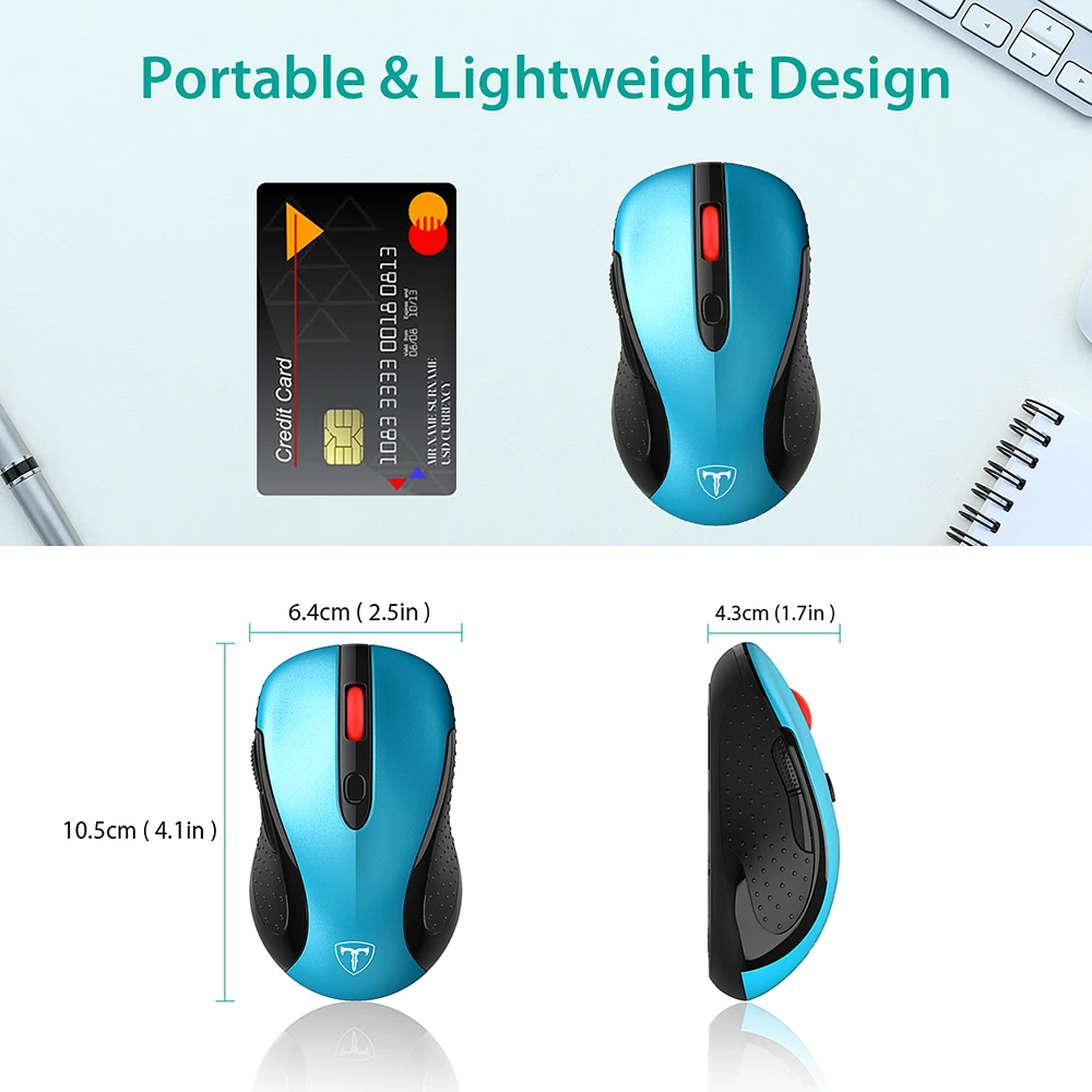 VicTsing PC112 2,4G беспроводная мышь 2400 dpi компьютерная мышь с USB нано приемником 6 кнопок для ПК ноутбук настольный офис