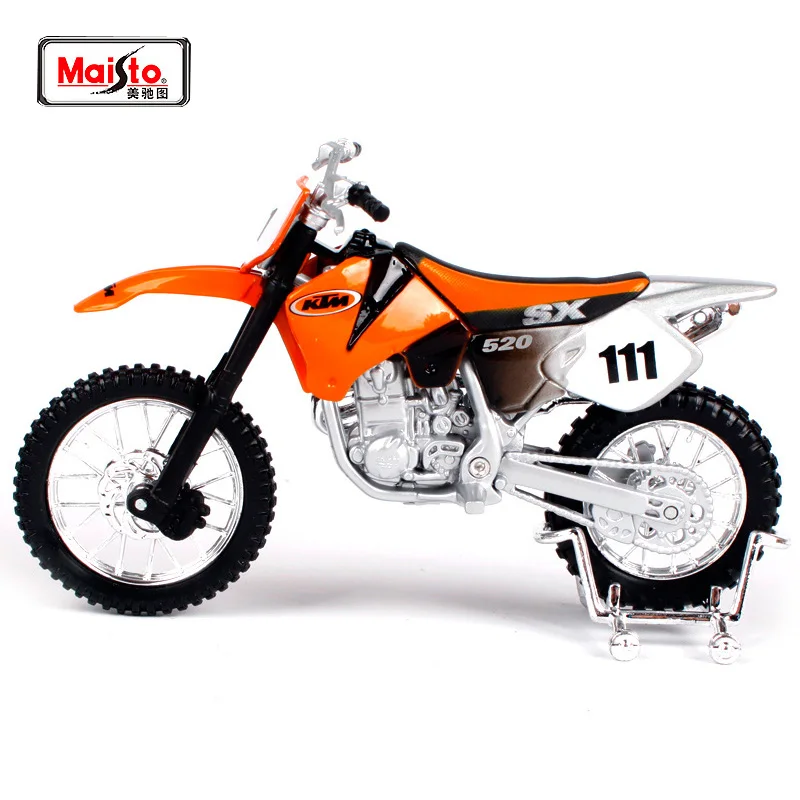 1:18 Maisto KTM 520 SX Motorcycle Motocross Model Toy Orange 