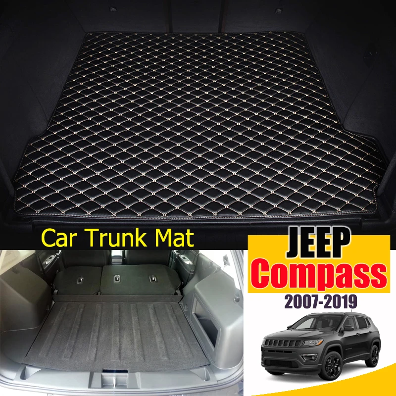 Кожаный коврик для багажника автомобиля Jeep Compass 2007 2019 Коврики аксессуары внутренний багажник| |