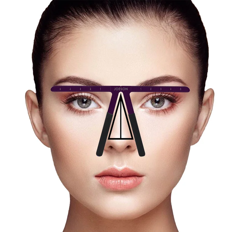 

Eyebrows Stencil Template Three-point Positioning Balance Ruler Positioning Measurement Eyebrow Makeup Mold Beauty Balance Ruler