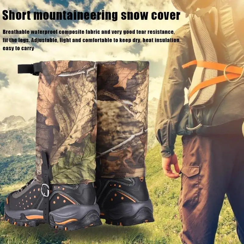 Outdoor Skiing Legging Gaiters Climbing Hunting Waterproof Leg Protection Guard Sandproof Foot Cover Desert Boots Shoes Covers