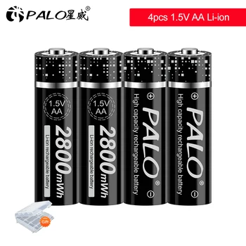 

PALO 2-20pcs 1.5V AA Li-ion Battery 1.5V lithium rechargeable AA battery 2800mWh for toys camera
