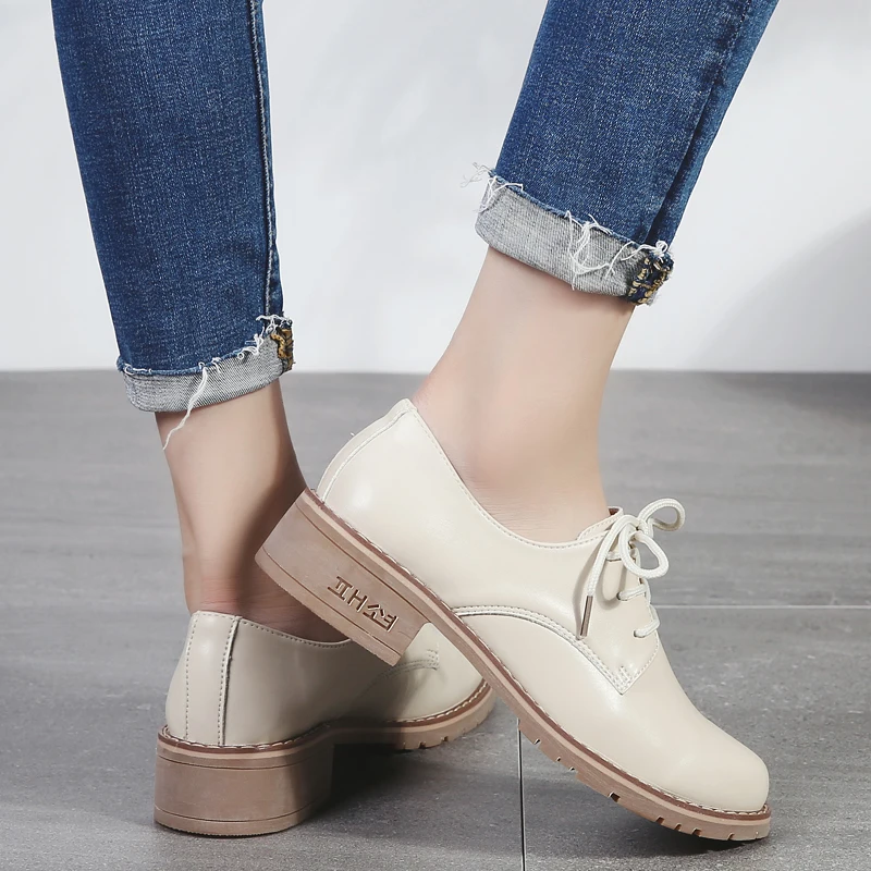 elegant brogue oxford shoes women retro formal dress female footwear eurpean ladies height increasing pumps school leather shoes (7)