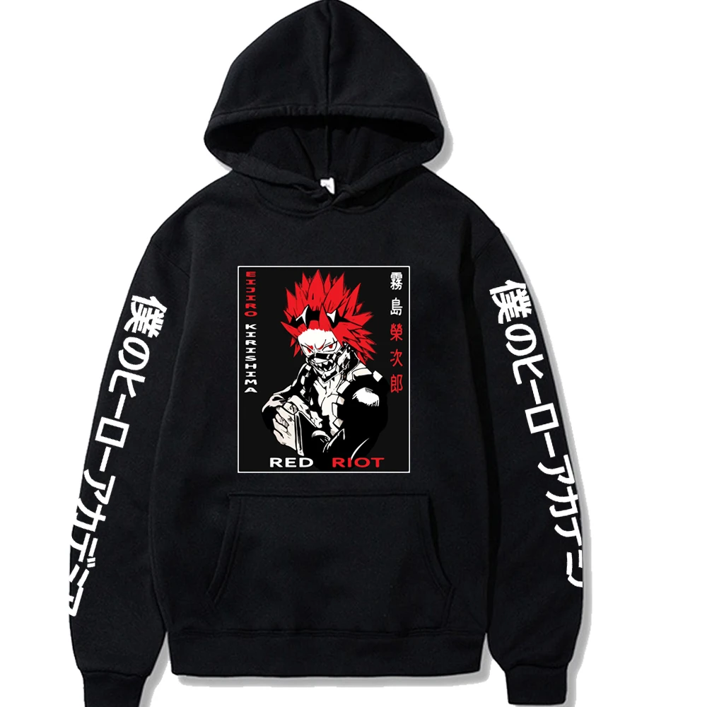 On Sale Men's Hoodie Sweatshirts Academia Harajuku Japanese Anime Kirishima Eijirou My-Hero Printed OnwZe8RJw69