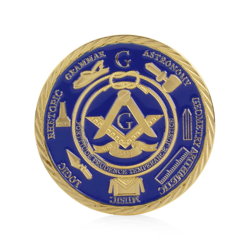 Позолоченная масонское братья человека Памятная коллекция монет Q9QA