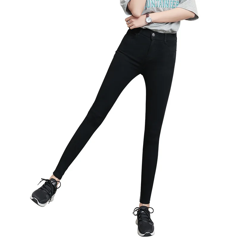 

Little women pencil pants eight points small 2019 new thin wild magic white black trousers nine-minute pants denim pant women