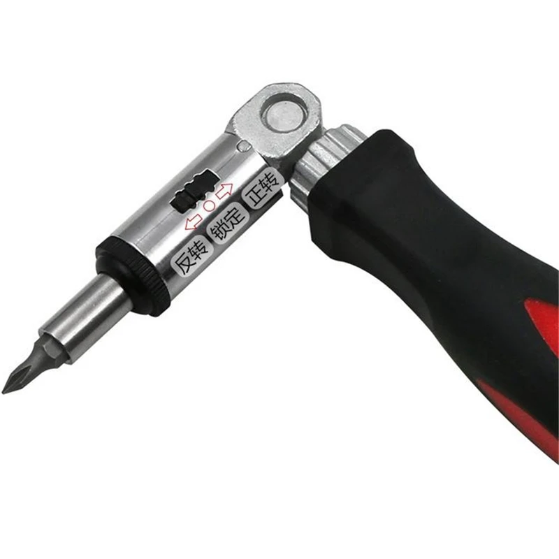 WSFS Hot 0-180 Degree Multi Function Ratchet Screwdriver 1/4 Inch Inside Hexagon Interface Adjustable Angles Screwdriver