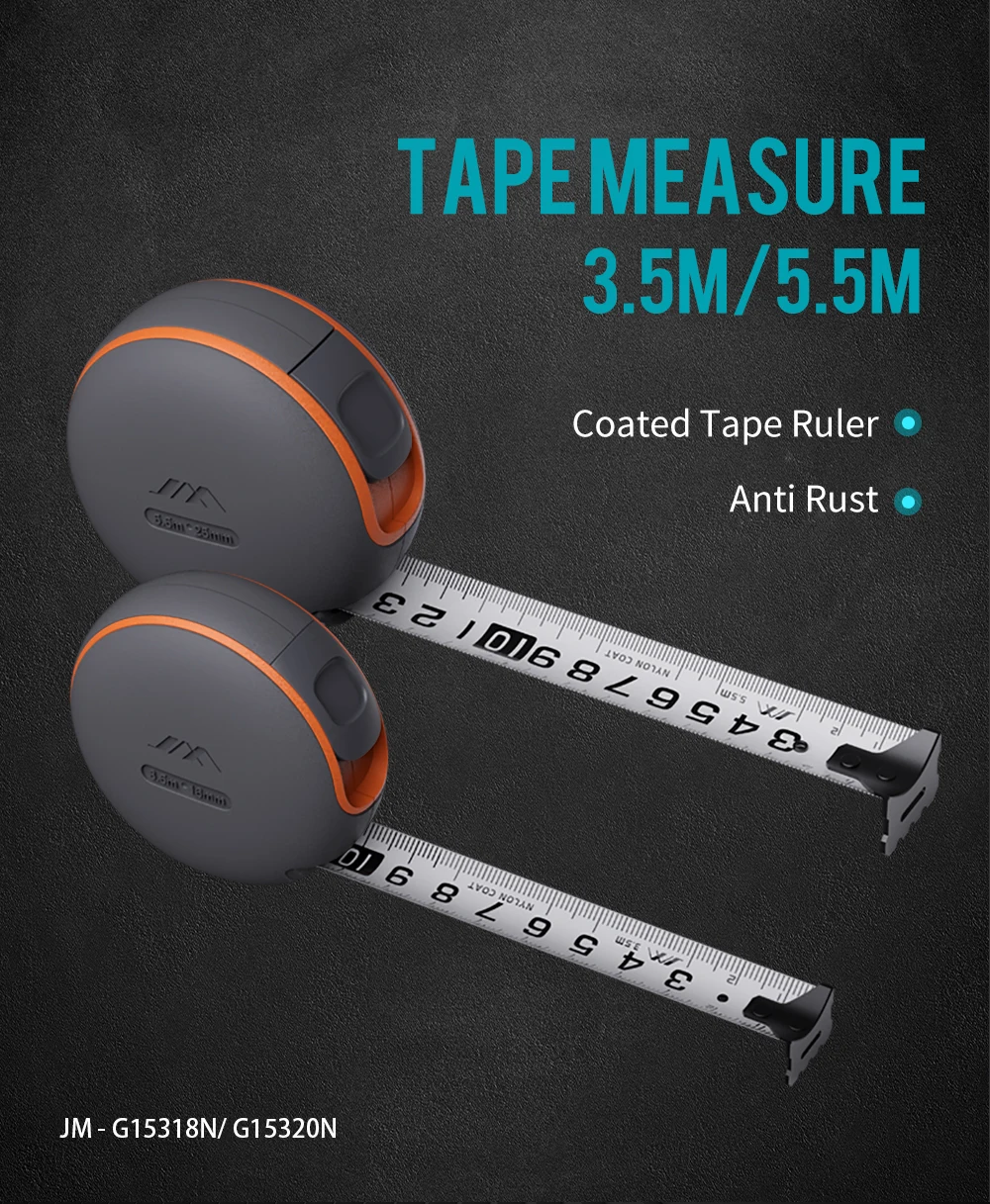 JIMI HOME 5.5M/3.5M Auto Self Lock Portable Tape Measure Coated Tape Ruler with Brake Button Wear Resistant Steel Measuring Tape 1 H7c619de3e9b84897a118b8c6b48d0dcfb