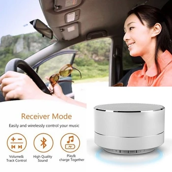 

Wireless Mini Super Bass Bluetooth Music Speaker For Samsung iPhone iPad Tablet Silver Grey