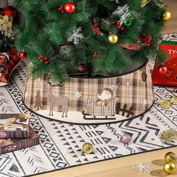 

Christmas Tree Skirt Xmas Party Dress Up Christmas Supplies Xmas Tree Decoration Arrangement Apron Home Decor with Gift Box Hot