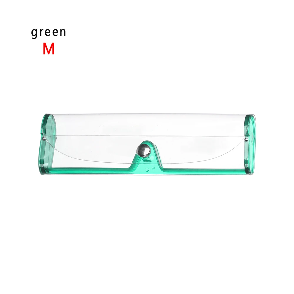 Green-M 1 шт. стильный мультяшный милый прозрачный ПВХ мягкий защитный футляр для очков Чехол для переноски держатель аксессуары для глаз - Цвет: Green-M