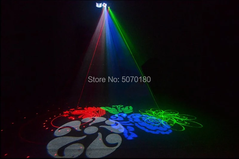ShowTime пульт дистанционного управления Dj светодиодный 4 в 1 Gobo лазерный стробоскоп эффект цвет 4 глаза изображение свет профессиональный для домашнего развлечения KTV