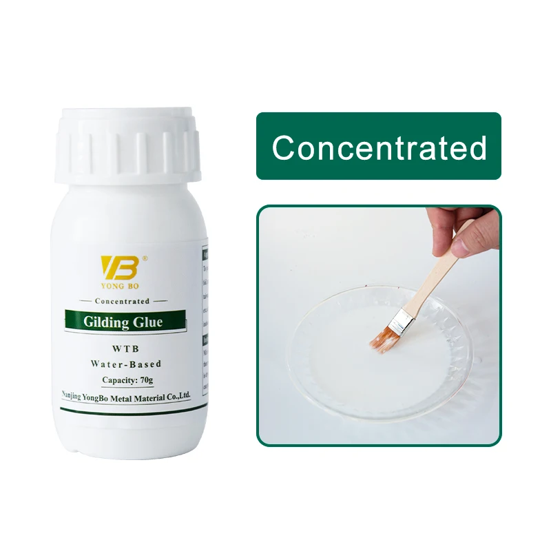 Imitation Gold Leaf Sheets Gilding Glue Gold Foil Arts Craft Paper Powder Water-based Concentrated Glue & Varnish