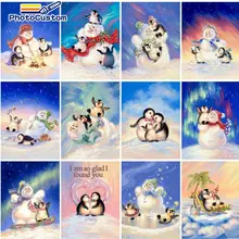 PhotoCustom Pictures By Number Parrot Kits Handpainted Painting DIY Drawing by numbers Animals On Canvas Home Decor Gift