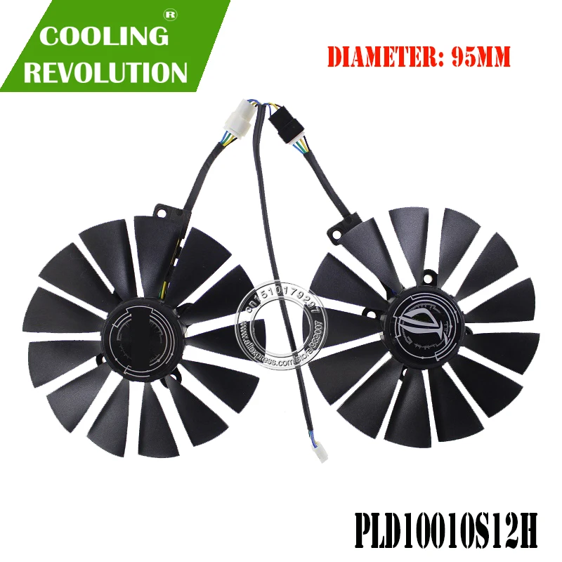 • Dc12V 0.30A Ventola Grafica A 4Pin Per Asus Rog Stomx Gtx1050Ti 4G Gtx 1050 2G