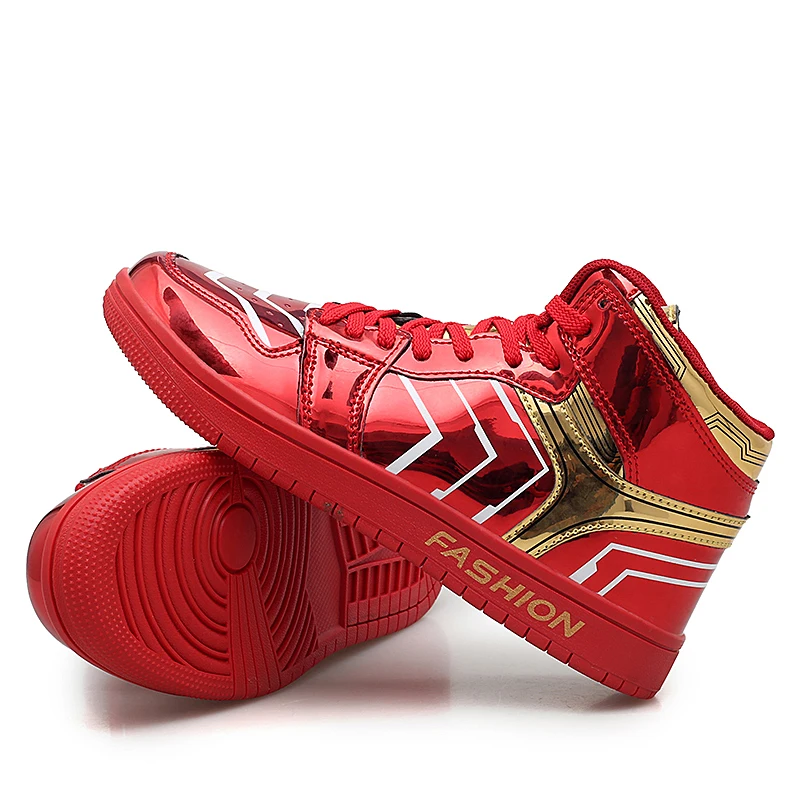 Couple sports shoes new casual fashion high-top skate shoes Korean simple wild students flat lace-up shoes tide