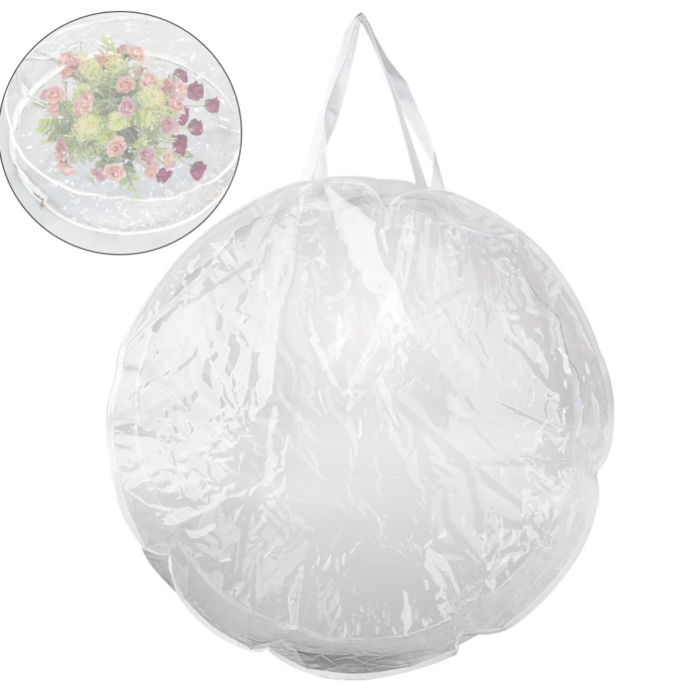 76*20cm Holiday Christmas Decoration Wreath PVC Storage Bag for 30inch Wreaths - Цвет: White Handle