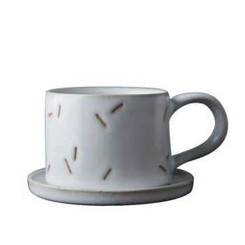 

European Vintage Hand-Carved Coffee Cup And Saucer Ceramic Espresso Mug Latte Milk Juice Afternoon Tea Drinkware