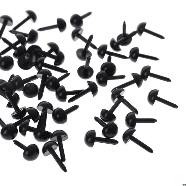 100Pcs 3mm/4mm/5mm/6mm DIY Doll Puppet Plastic Black Pin Safety Eyes For Handmade Teddy Bear Doll Craft Children Kids Toy 4