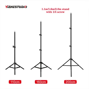 

Yizhestudio Photographic lighting stand ,1.1m/1.6m/2.0m ring lamp stand with 1/4 screw adjustable tripod suit for ring light