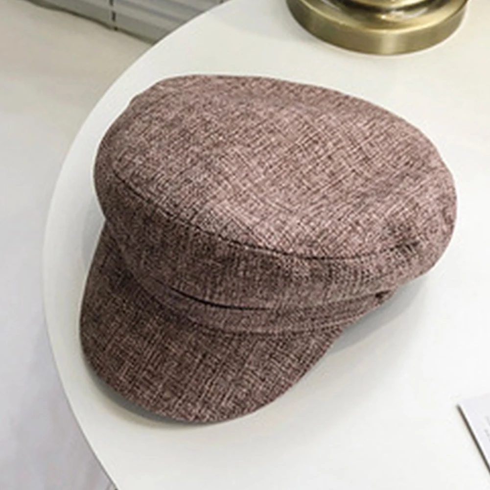 Полушерстяная клетчатая Женская кепка с узором в елочку s Newsboy, берет с козырьком, остроконечная женская зимняя французская шапка для девочек, шляпа таксиста с подкладкой - Цвет: Pink