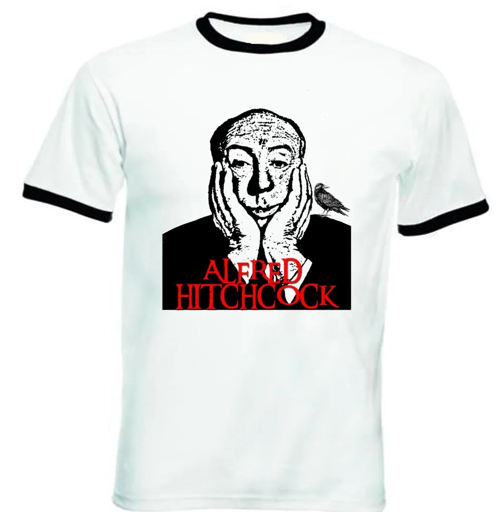 2019 New Summer Men Hot Sale Fashion ALFRED HITCHCOCK 1 - NEW BLACK RINGER COTTON TSHIRT T-Shirt |