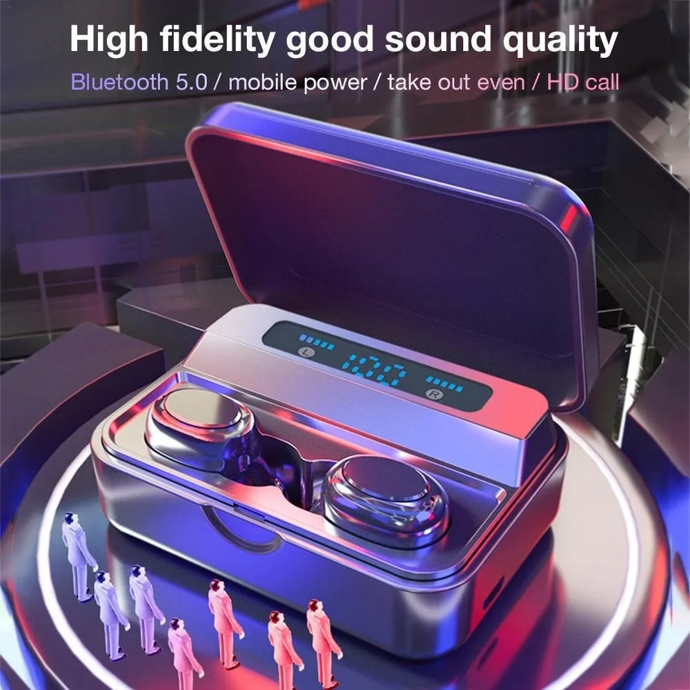 TWS Fingerprint Touch Bluetooth Earphones HD Stereo Wireless Earbuds Noise Cancelling Gaming Headset Bluetooth Earbuds