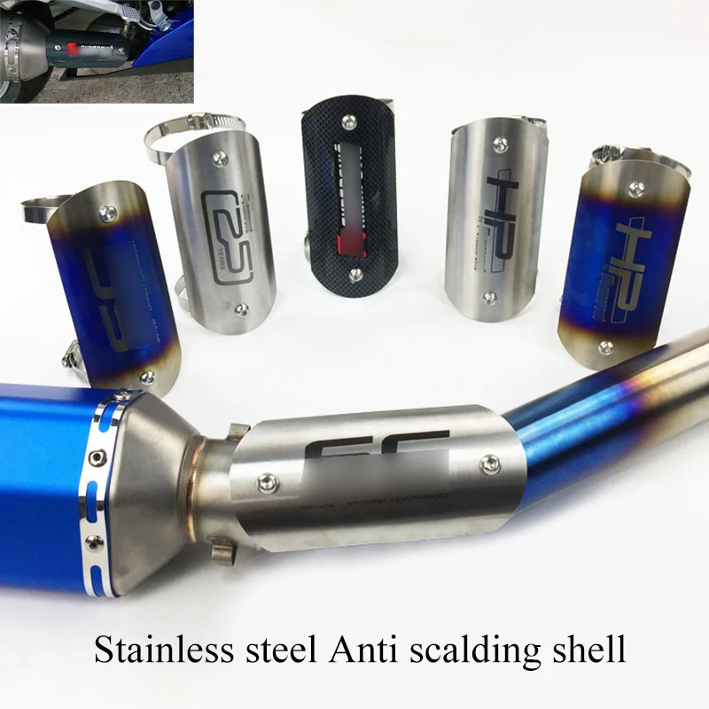 

Y26 Akrapovic motorcycle exhaust middle pipe cover SC racingproject pipe cover For suzuki bandit 600 cb400 v strom 650 yz125