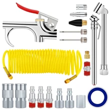 Kit d'accessoires pour compresseur d'air, raccords d'air à connexion rapide NPT de 1/4 pouce, comprenant un tuyau d'air en Nylon à bobine de 1/4 pouce X 25 pieds