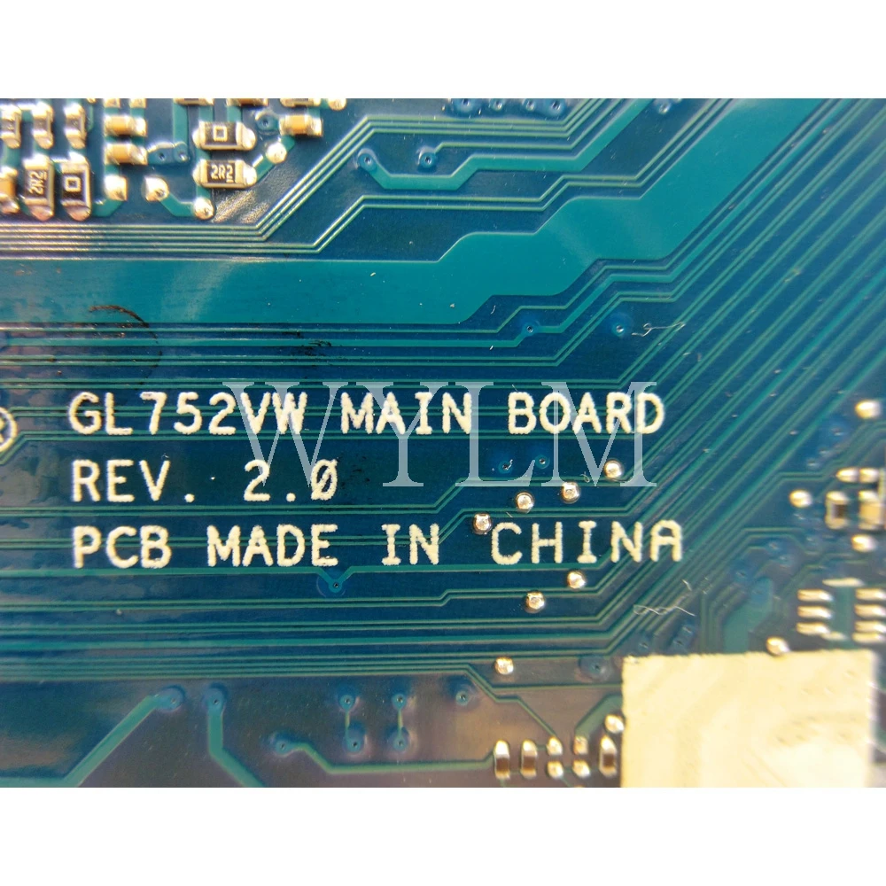  ROG GL752VW motherboard With I7-6700CPU N16P-GX-A1 mainboard REV2.0/REV2.1 For ASUS GL752V GL752 la