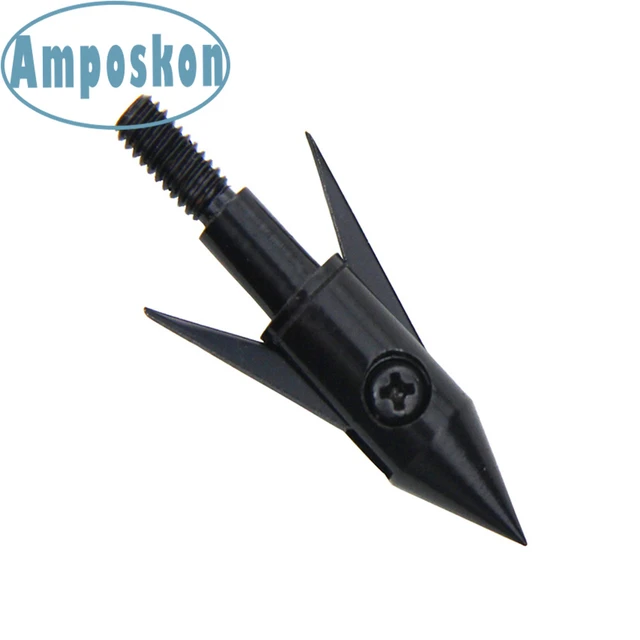 3/6 Pieces Black Hunting Fish Broadheads 120 Grain Point Bow Fishing Arrow  Head Expandable Blade Archery - AliExpress