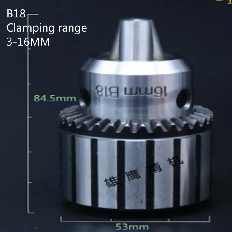 B10-B22 сверлильный пресс сверлильный станок патрон для электрической дрели Диапазон зажима 0,6-20 мм - Цвет: B18