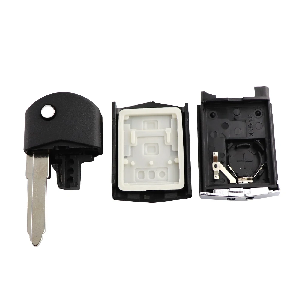 Keyforkess2/3/4 pulsanti portachiavi a distanza Fob Shell Flip pieghevole per Mazda 2 3 5 6 M6 MX5 CX5 CX7 CX9 RX8 con testa chiave lama non tagliata - H7c631409919a451f801039fcf52ab4c3N