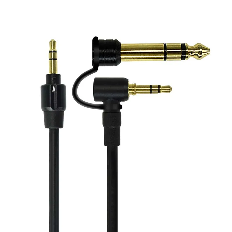 High-Quality Spring Extension Headphone Cable with 6.5mm Adapter, 3.5mm Interface