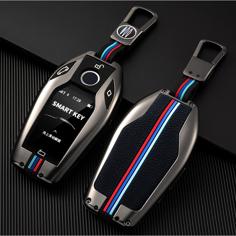 In Lega di zinco Auto Display A LED Caso Della Copertura di Chiave Borsette per BMW 5 Serie 7 G11 G12 G30 G31 G32 I8 I12 I15 G01 G02 G05 G07 X3 X4 X5 X7 - H7c6337307c53432ba00bc078b4fffdc2Q