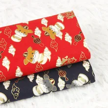 Наполовину ярд утолщенная хлопковая ткань с позолоченным принтом мыши ручной работы сумка из хлопка CR-101