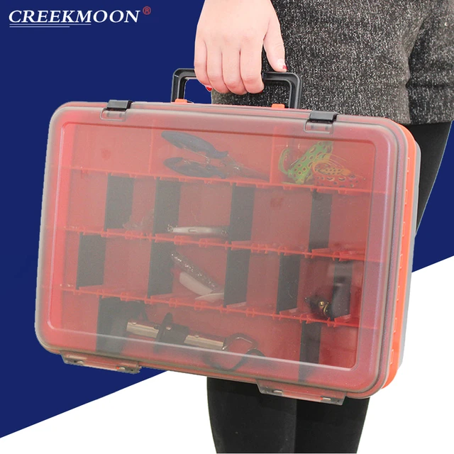 Multifunctional Fishing Box Fish Accessories Lure Hook Boxes 39*28*12cm  Double Sided Adjustable High Strength Fishing Tackle Box - AliExpress