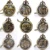 Ретро античный китайский зодиак ажурное ожерелье с подвеской мужские круглые бронзовые карманные часы Fob для мальчиков и женщин в СССР подарки - изображение