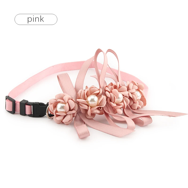 Wedding Flower Pet Collar Princess Cat Small Necklace Dog Collar Puppy Pet Collars Grooming Accessories Married Party 