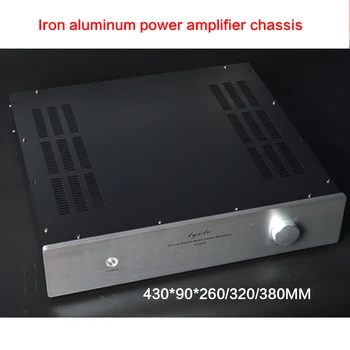 

Iron and Aluminum Power Amplifier Chassis DIY A4309 Power Supply Case Audio Amplifier Shell Multi-purpose 430*90*260/320/380MM