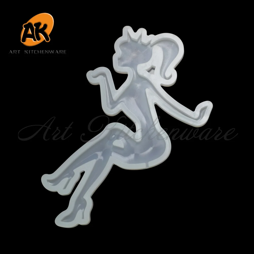 

Blow kiss Girl Design Jelly Mould Adorable Wink Fondant Silicone Mold Handmade Valentine's Candy Decorating Tools Bakeware