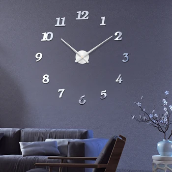 

Wall Clock Watch Clocks 3d Diy Acrylic Mirror Stickers Living Room Quartz Needle Europe Horloge Home Decor 2020 New Year Gift
